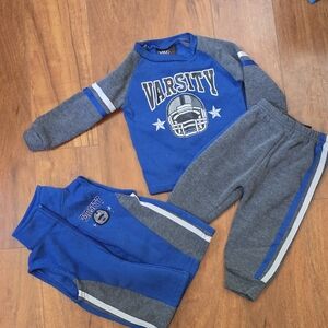 Varsity Kids 12M Blue and Gray Tracksuit Set